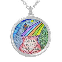 Rainbow Rose " Love * Truth * Gratitude" Custom Jewelry