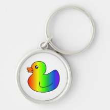 Rainbow Rubber Duck Keychains