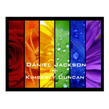 Rainbow Save the Date Postcard
