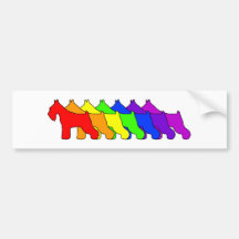 Rainbow Schnauzer Bumper Stickers