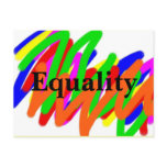 Rainbow Scribble Equality postcard