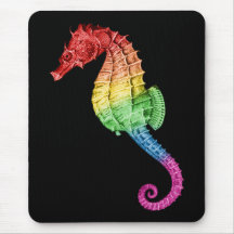 Rainbow Seahorse Mousepad