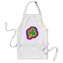 Rainbow shamrock design apron