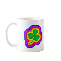 Rainbow shamrock design mugs