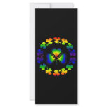 Rainbow Shamrock Irish Bookmark rack cards