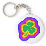 Rainbow Shamrock keychains