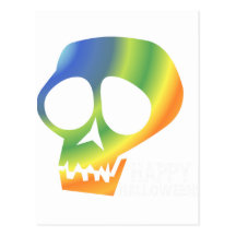Rainbow Skull! Postcard