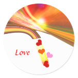 Rainbow Sky Valentine Hearts stickers