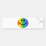 Rainbow Smiley Bumper Sticker