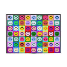 Rainbow smiley face squares