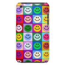 Rainbow smiley face squares iPod touch cover