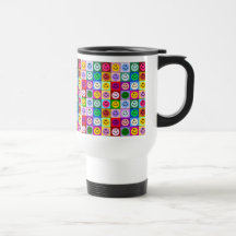Rainbow smiley face squares mugs