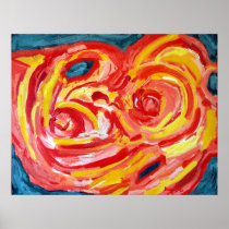 Rainbow Sorbet Rose 2 Posters