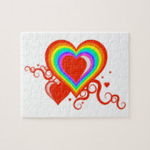 rainbow squiggle heart puzzles