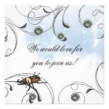 Rainbow Stag Beetle Personalised Invitations