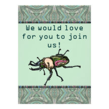 Rainbow Stag Beetle Personalized Announcement