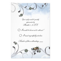 Rainbow Stag Beetle RSVP Personalized Invitation
