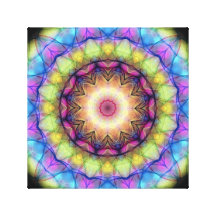 Rainbow stained Glass Canvas Prints