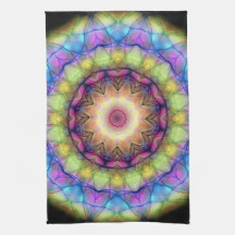 rainbow stained glass hand towel