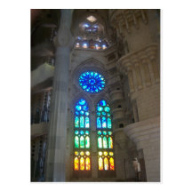 Rainbow Stained Glass Windows Postcards