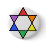 rainbow star of david buttons