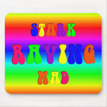 Rainbow "Stark Raving Mad" Mouse Pad
