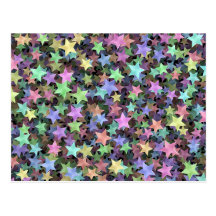 Rainbow Stars Postcard