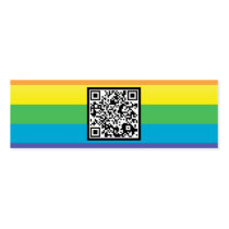 rainbow stripes QR code business cards