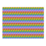 Rainbow Stripes with Gray. postcards