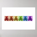Rainbow Teddy Bears posters