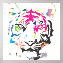 Rainbow Tiger Posters