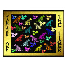 Rainbow Tigers Personalised Invitation