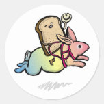 Rainbow Toast Bunny Unicorn Chaser! Stickers