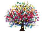 Rainbow Tree Tee ladies t-shirts