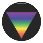Rainbow Triangle Stickers - Black Background