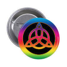 RAINBOW TRINITY KNOT BUTTON