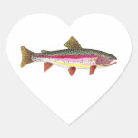 Rainbow Trout Fish Heart Stickers