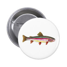 Rainbow Trout Fish Pinback Buttons