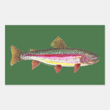 Rainbow Trout Fish Rectangular Sticker