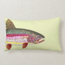 Rainbow Trout Fishing Pillow