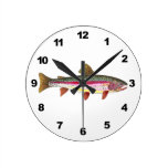 Rainbow Trout Fishing Round Clocks