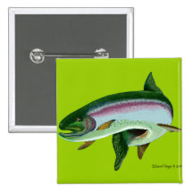 Rainbow Trout II Pinback Button