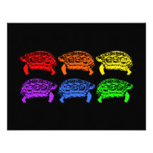 Rainbow Turtles Invitation