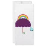 rainbow umbrella drop rain rack cards