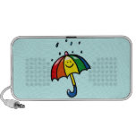 Rainbow umbrella & rain drops mp3 speakers