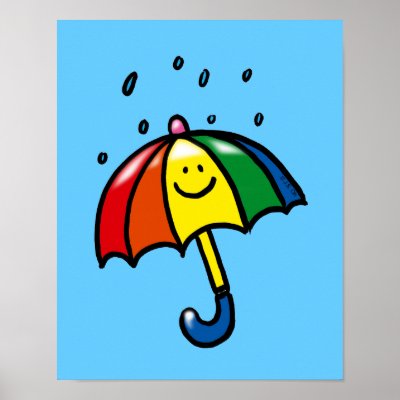 Cute Rainbow Background on Cute Rainbow Umbrella Design  The Background Colour Is Customisable