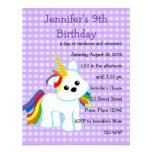 Rainbow Unicorn Cutie Personalized Invite