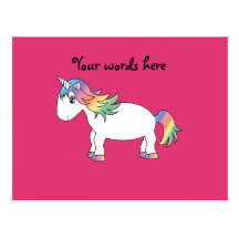 Rainbow unicorn postcards
