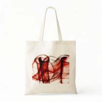 Rainbow Waves 2 Red Canvas Bag