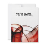 Rainbow Waves 2 Red invitations